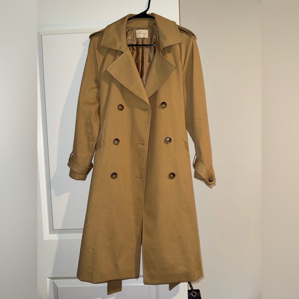 Sezane trench coat, camel color size 8